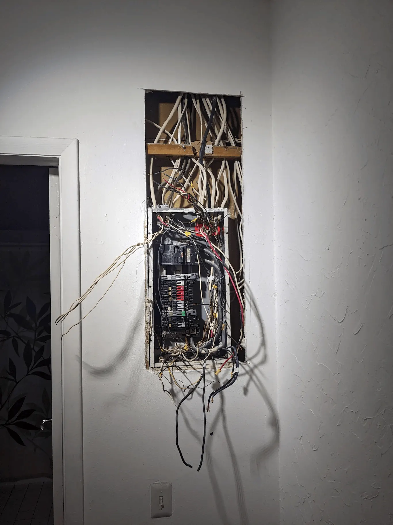 Electrical panel rewiring during a service upgrade