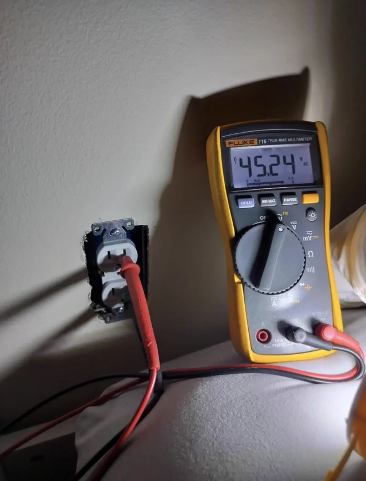 Electrical outlet testing during troubleshooting