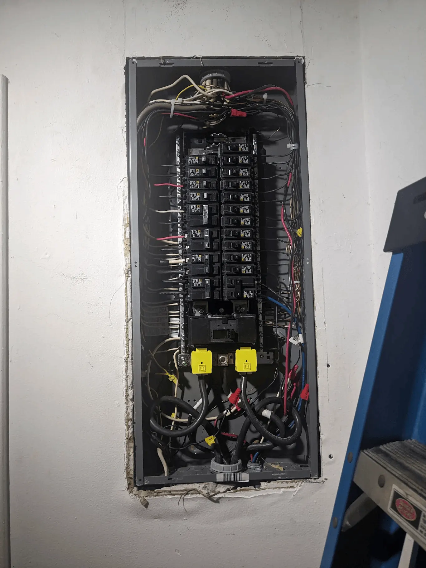 Breaker panel upgrade with new breakers and wiring